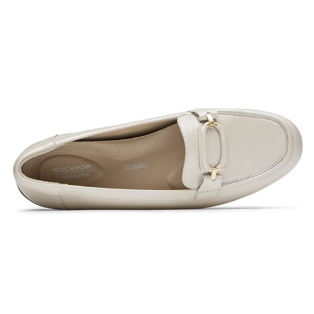 Mocasines Rockport Mujer Mexico - Total Motion Circle Driver Blancos - VBINS5038